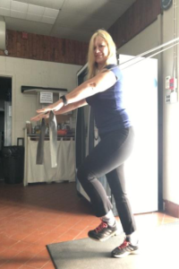 step forward and press